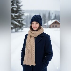 Ralph Lauren Wool Scarf | Size: 8” x 68” | Color: tan/camel